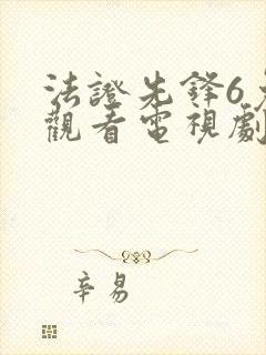 法证先锋6免费观看电视剧全集高清封面