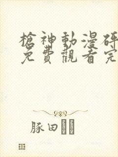 枪神动漫砰砰砰免费观看完整版封面