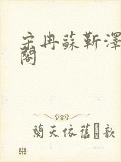 宋冉苏靳泽笔趣阁