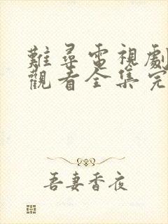 难寻电视剧免费观看全集完整版高清