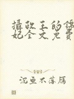 摄政王的锦绣王妃全文免费阅读