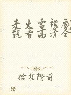 走火电视剧免费观看高清全集