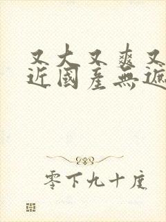 又大又爽又黄又近国产无遮挡