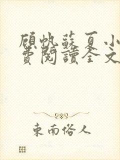 顾帆苏夏小说免费阅读全文