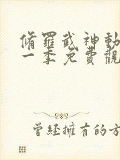 修罗武神动漫第一季免费观看