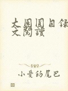 大团圆目录及全文阅读