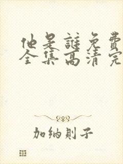 他是谁免费观看全集高清完整版封面