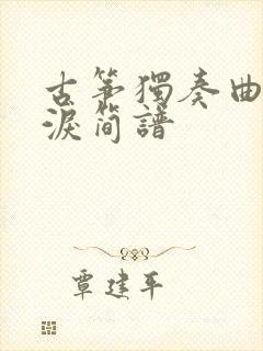 古筝独奏曲梅花泪简谱