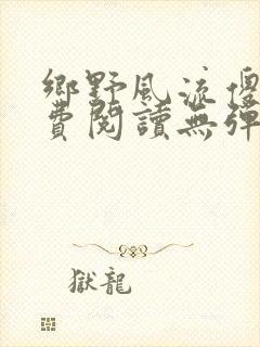 乡野风流傻医免费阅读无弹窗封面
