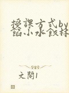 授课方式by肉馅小水饺林清