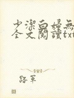 少洁白妇无删减全文阅读txt封面