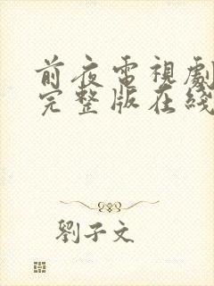 前夜电视剧免费完整版在线观看