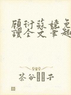 顾衍苏娆免费阅读全文笔趣阁封面