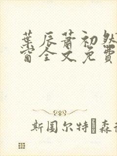 叶辰萧初然无弹窗全文免费阅读