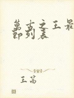 万古之王最新章节列表