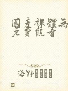 国产裸体无遮挡免费观看封面