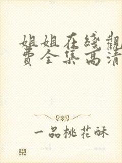 姐姐在线观看免费全集高清完整版