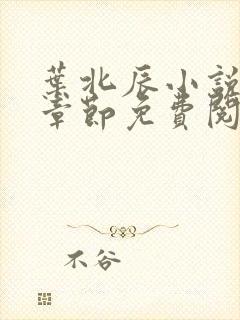 叶北辰小说最新章节免费阅读无弹窗