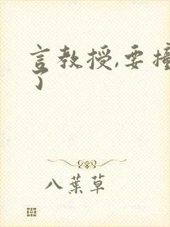 言教授,要撞坏了