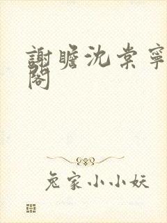 谢瞻沈棠宁笔趣阁