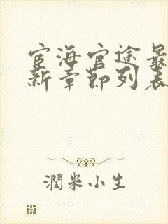 宦海官途最新更新章节列表(超前阅读)封面