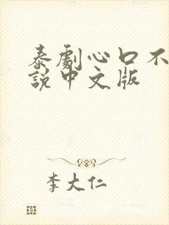 泰剧心口不一小说中文版封面