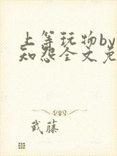 上等玩物by长知怨全文免费阅读笔趣阁