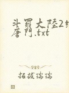 斗罗大陆2绝世唐门.txt