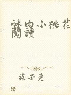 酥肉小桃花全文阅读