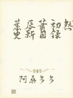 叶辰萧初然最快更新目录