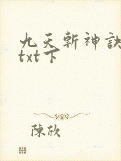 九天斩神诀下载txt下封面