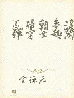 凤归朝梦溪石无弹窗笔趣阁