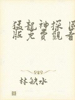 猛龙神探 国语版免费观看