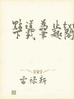 点道为止txt下载笔趣阁