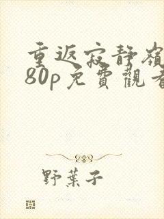 重返寂静岭1080p免费观看