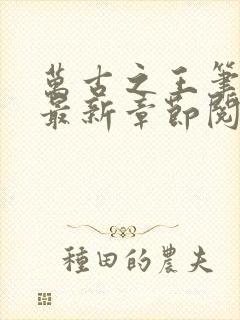 万古之王笔趣阁最新章节阅读封面