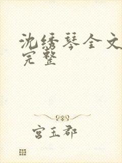 沈绣琴全文阅读完整