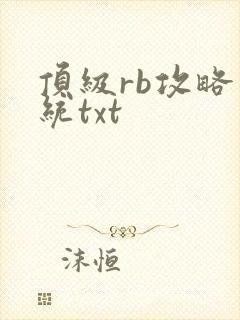 顶级rb攻略系统txt