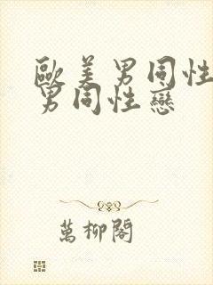 欧美男同性恋操男同性恋