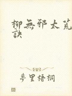 柳无邪太荒吞天诀封面