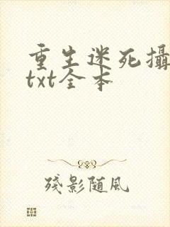 重生迷死摄政王txt全本封面