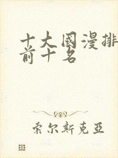 十大国漫排行榜前十名封面