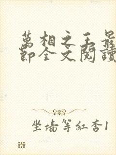 万相之王最新章节全文阅读封面