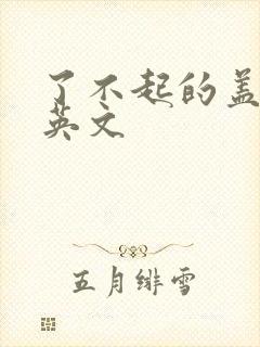 了不起的盖茨比英文封面