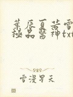 叶辰夏若雪都市极品医神txt