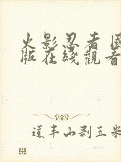 火影忍者 国语版在线观看