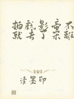 拍戏影帝不小心就去了宋离封面