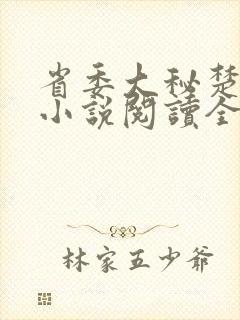 省委大秘楚东恒小说阅读全文封面