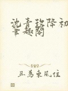 沈青玫降初嘉措笔趣阁