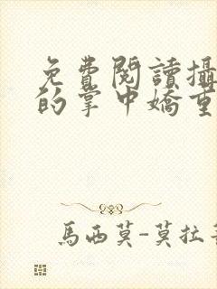 免费阅读摄政王的掌中娇重生了全文封面